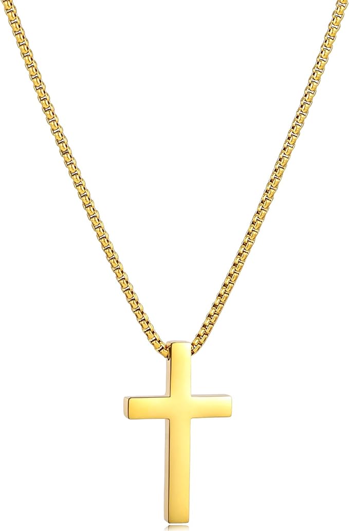 Gold Chain with Cross Pendant